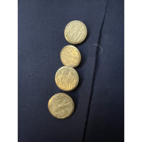 Lands End Mens Navy Blue 100% Wool Two Gold Button Blazer Sz 46R - Picture 4 of 11